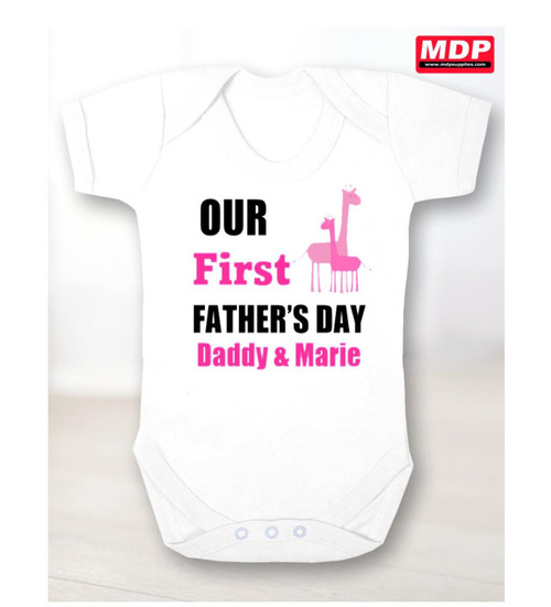 Personalised Girl's Our First Father's Day Vest | Father's Day Gifts