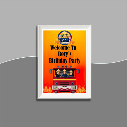 Personalised Fireman Sam  Frame | Personalised Frames