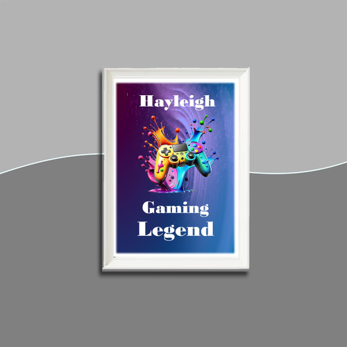 Personalised Level Up Girl Frame | Personalised Frames