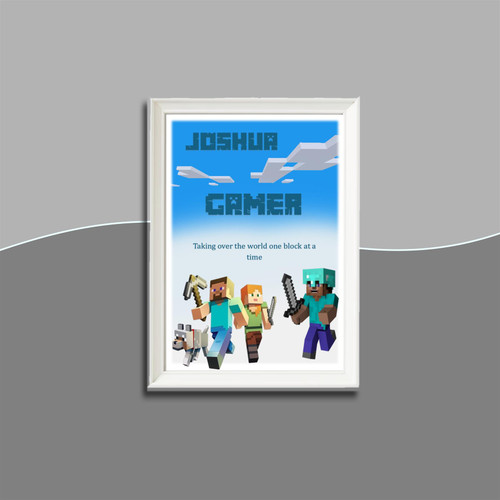 Personalised Minecraft Frame | Minecraft Frames