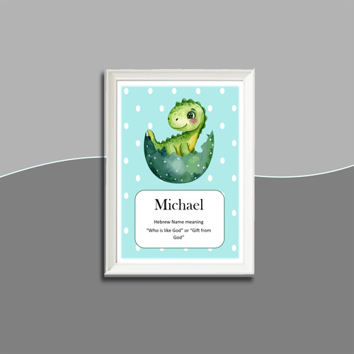 Personalised Boy Dinosaur Frame