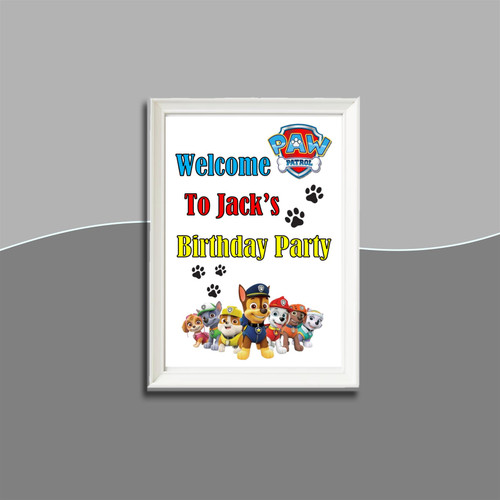 Personalised Paw Patrol Frame