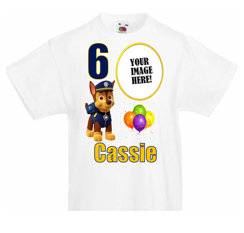 Personalised Paw Patrol Kids T-Shirt with Photo