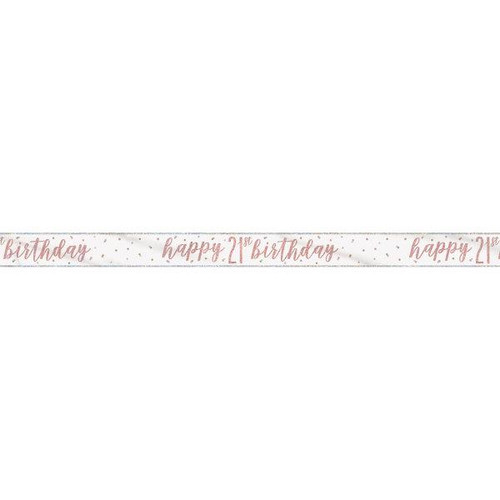 Rose Gold 21st Birthday Banner