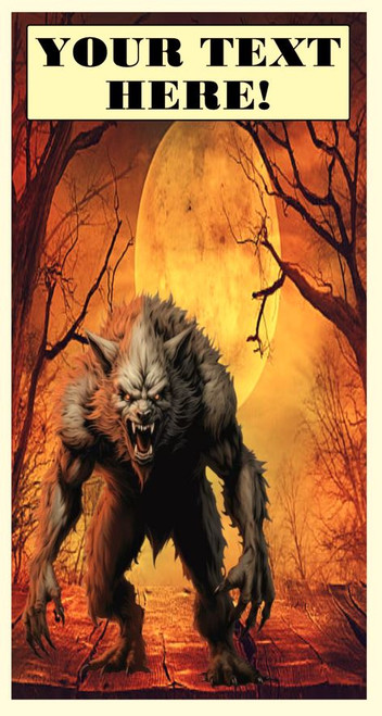 Personalised Vinyl Werewolf Door Banner | Custom Vinyl Werewolf Banner