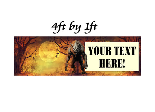 Personalised Werewolf Banner | Werewolf Party Banner Personalized