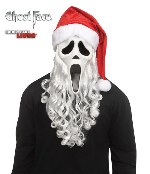 Ghost Face Santa Mask | Santa Ghost Face Halloween Mask