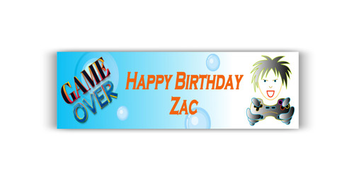 Personalised Game Over Banner | Personalised Banners | Birthday Banners