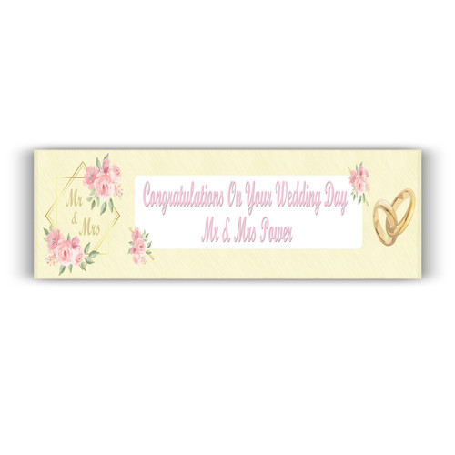 Personalised Ivory Floral Banner | Customizable Party Banners
