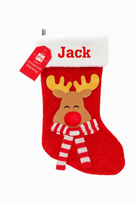 Personalised Reindeer Christmas Stocking