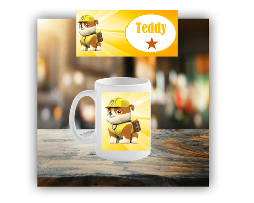 Personalised Paw Patrol Rubble Mug