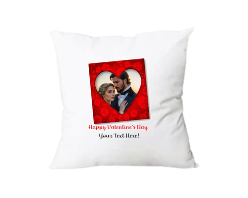 Personalised Heart Frame Photo Cushion