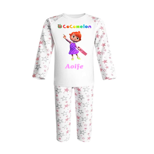 Personalised Star Cocomelon Girl's Pyjamas