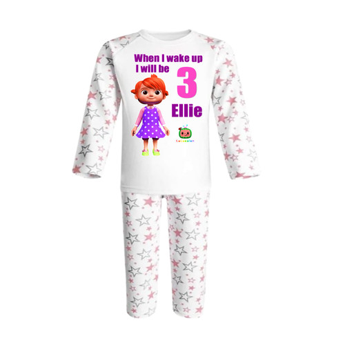 Personalised Star Girls Cocomelon Pyjamas