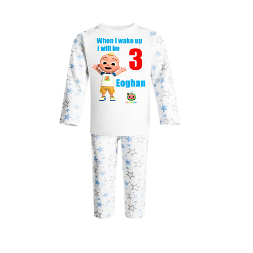 Personalised Blue Star JJ Cocomelon Pyjamas