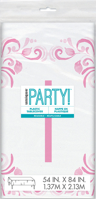 Elegant Pink Cross Tablecover