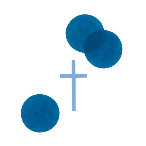 Elegant Blue Cross Confetti