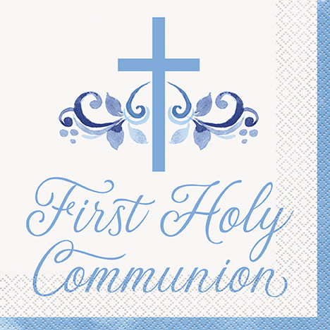 Elegant Blue Cross Communion Napkins
