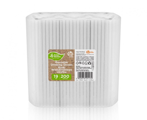 Reusable White Drinking Straws