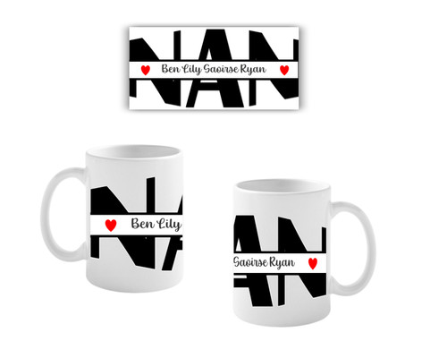 Personalised Nan Name Mug