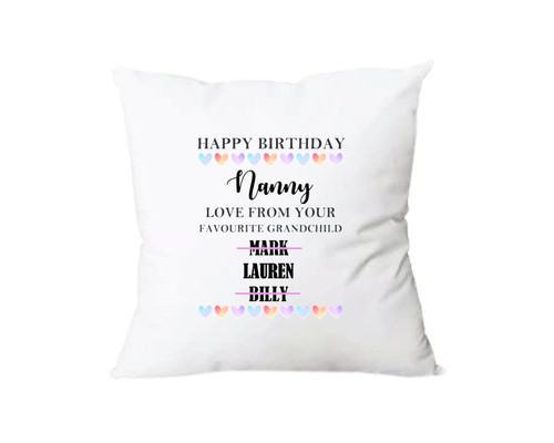 Personalised Favourite Grandchild Nanny Cushion
