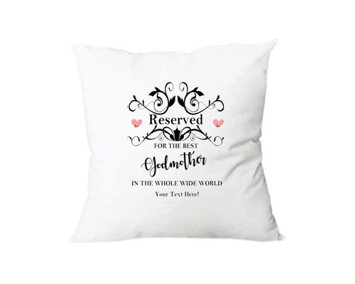 Personalised Reserved Godmother Cushion