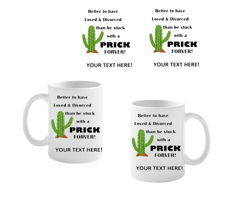 Personalised Loved & Divorced Mug