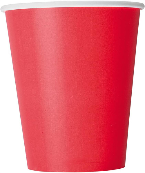 Red Paper Party Cups (8 Pack)
