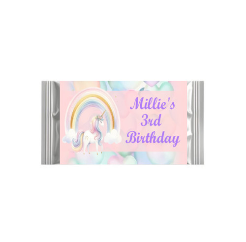 Personalised Dainty Unicorn Chocolate Bars
