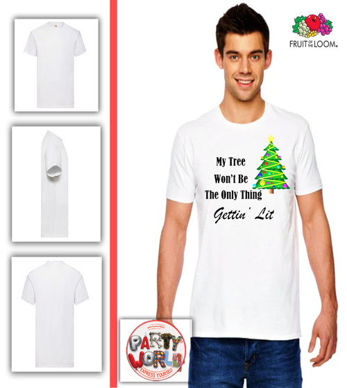 Personalised Gettin Lit Christmas T-Shirt