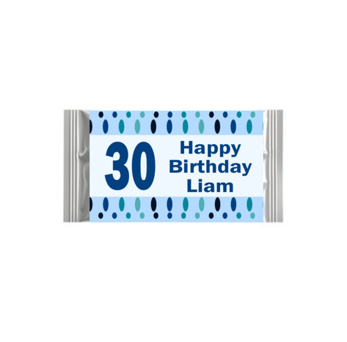 Personalised Blue Glitz Chocolate Bars (7 Pack)