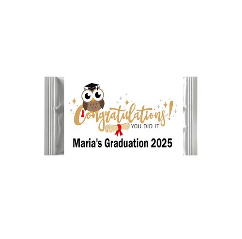 Personalise Owl Graduation Chocolate Bars (7 Pack)