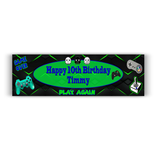 Personalise Green Gamer Banner