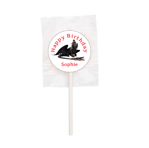 Personalised How To Train Your Dragon Lollipops