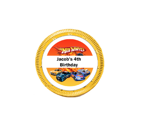 Personalised Hot Wheels Chocolate Coins