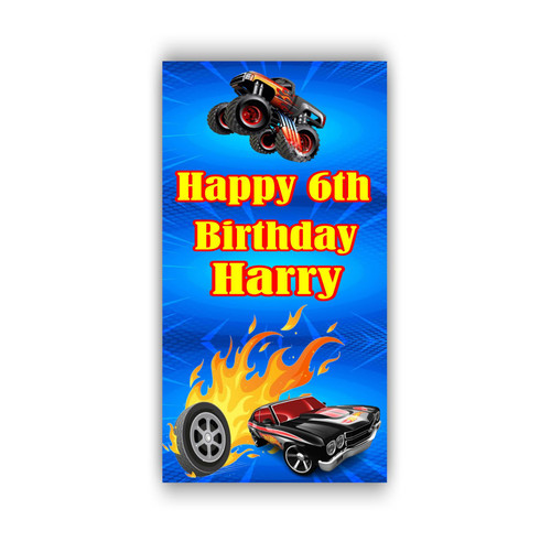 Personalised Hot Wheels Door Banner