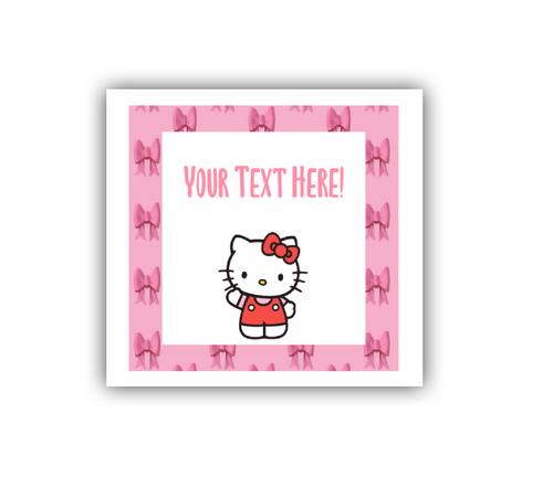 Personalised Hello Kitty Bottle Labels