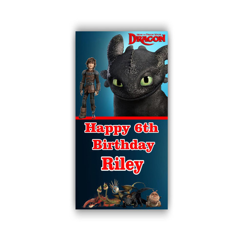 Personalised How To Train Your Dragon Vinyl Door Banner