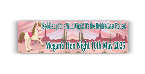 Personalised Saddle Up Hen Party Banner