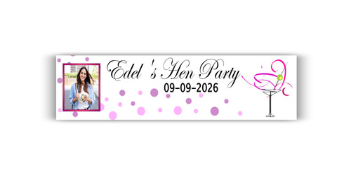 Personalised Cocktail Hen Party Photo Banner