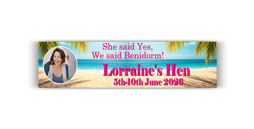 Personalised She Said Yes We Said Hen Party Banner