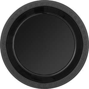 Black Paper Plates (16 Pack) | Eco-Friendly Black Paper Plates | Eco-Friendly Paper Plates-23 cm-Black Colour-16 Count (Pack of 1), Pack of 16