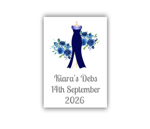Personalised Blue Debs Wine Labels