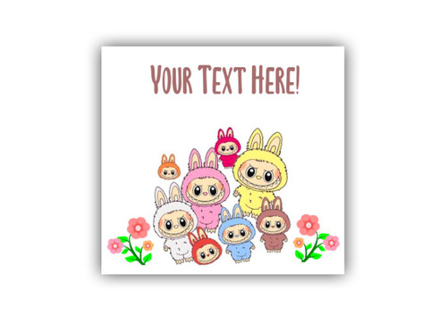 Personalised Labubu Dolls Bottle Labels