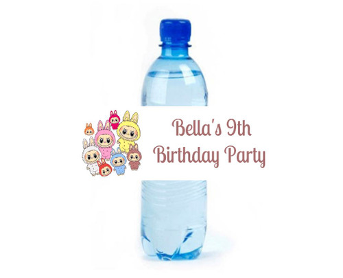 Personalised Labubu Dolls Water Bottle Labels