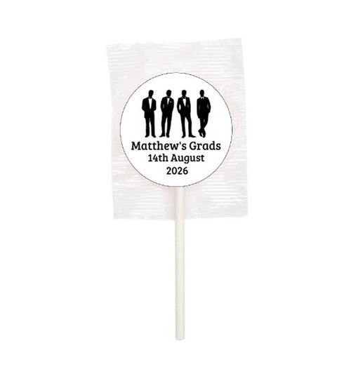Personalised Boys Grads Lollipops