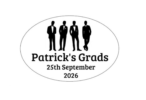 Personalised Boys Grads Oval Labels