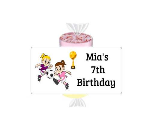 Personalised Girls Soccer Loveheart Sweets