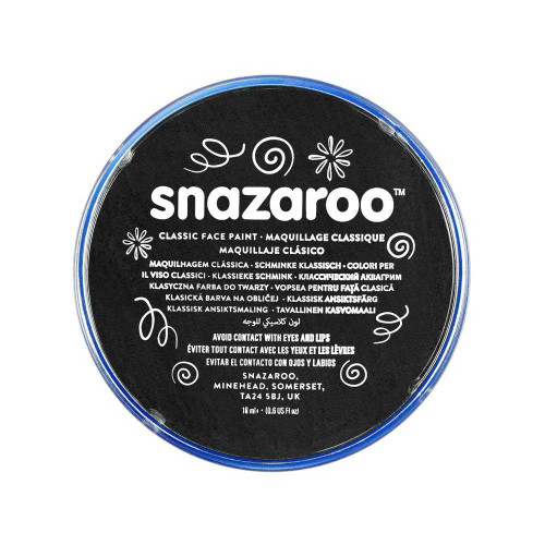 Black Snazaroo Face Paint 18ml | Kids Face Paint