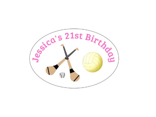 Personalised GAA Girl Oval Labels